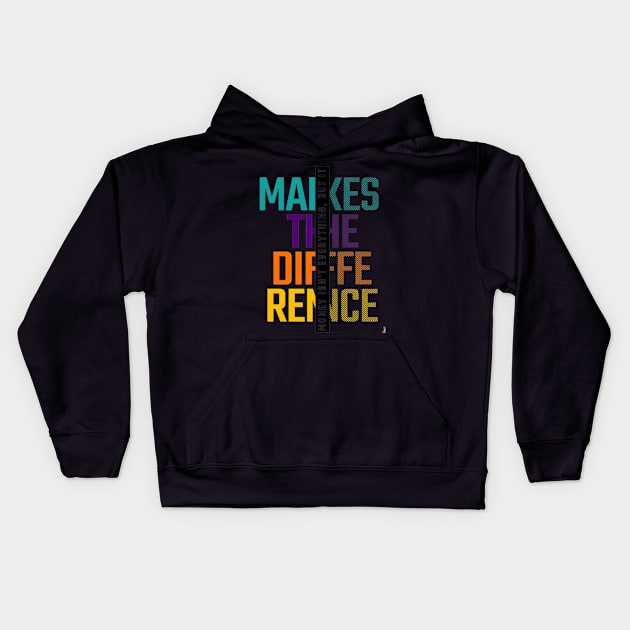 Money isn't everything but make the difference Quote Kids Hoodie by Menzo